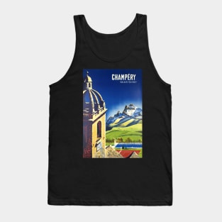 Champéry, Valais ,Suisse,Travel Poster Tank Top